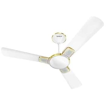 Havells Enticer Art Nature Aqua 1200mm Decorative, Dust Resistant, High Power in Low Voltage (HPLV), High Speed Ceiling Fan (Pearl White)