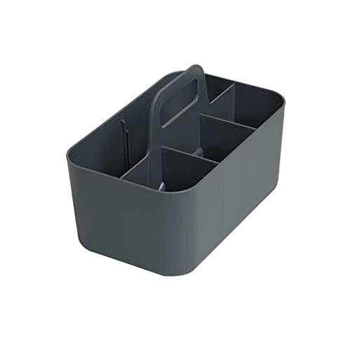 Yyiingkku 収納ボックス 収納ケース 小物収納 仕切り 取っ手付き 文具収納 ペン立て リモコンラック 化粧品収納 卓上収納 デスクオーガナイザー 事務用品 多機能収納 (グレー)