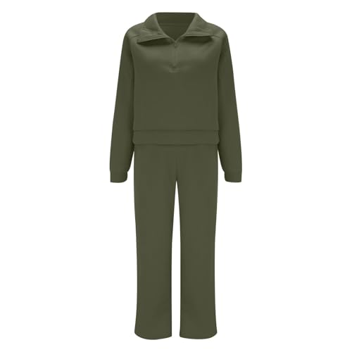 Chándal para mujer, traje de casa, juego de dos piezas para mujer, 2 piezas, ropa de media cremallera, sudadera, conjuntos de sudadera holgada, otoño y moda
