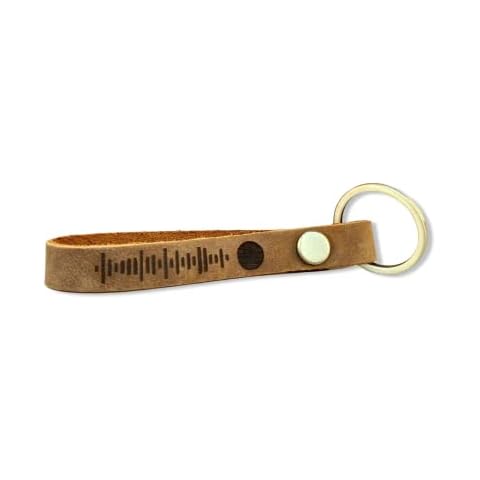 Send a Song! Add a Music Code to this Real Leather Keychain - Great for Bands, Best Friends, Save the Date, Father's Day Cover