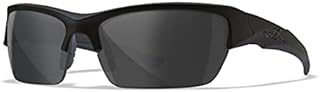 Wiley X WX Valor Polarized Tactical Sunglasses, Safety Glasses for Men and Women, UV Eye Protection for Combat, Shooting, Fishing, and Biking, Black Frame, Tinted Lenses, Ballistic Rated