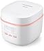 Philips 3000 Series Mini Rice Cooker - Compact Size for Small Families, 5 Auto Menus, Bakuhanseki Coating Inner Pot, Dual Temperature Sensor, Fast Cooking, White (HD3064/62)