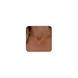 De Amo Sara Initial Necklaces for Women, Dainty A-Z Pendant Letter Charm Necklace Personalized Name Necklaces for Women Trendy Jewelry Gift