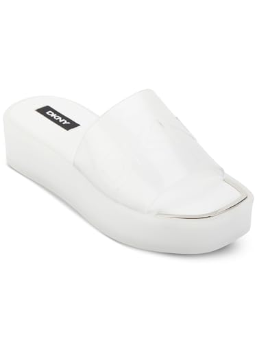 DKNY Womens Laren Platform Slide Slip On Logo Slide Sandals 10 Medium (B,M)