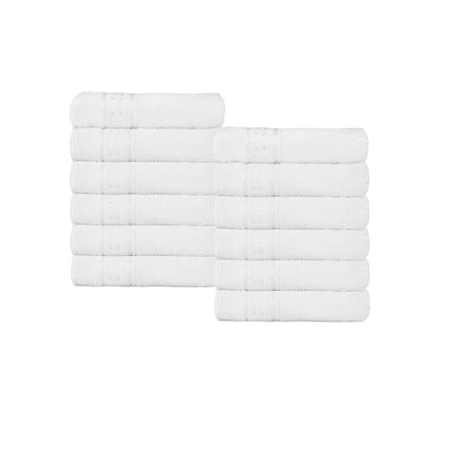 La mejor selección de Toalla facial economica Top 5. 43 Yamel Hogar Set de 12 Toallas de Faciales Blanco (30 cm x 30 cm)