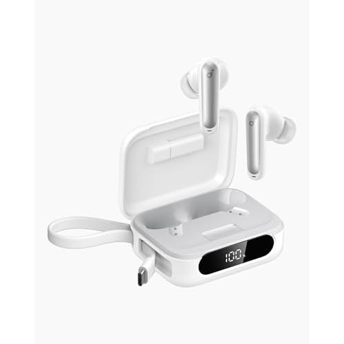 Soundcore P41i di Anker, Auricolari Adattivi a Cancellazione di Rumore con Caricabatterie Portatile per Telefonino e Adattatore Lightning, 192 Ore con Custodia, Suono Coinvolgente, 6 Microfo