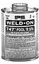 IPS 10855 Weld-On 747 Low Voc Cement Glue for PVC Plastic Pipe, 1/4-Pint, Blue