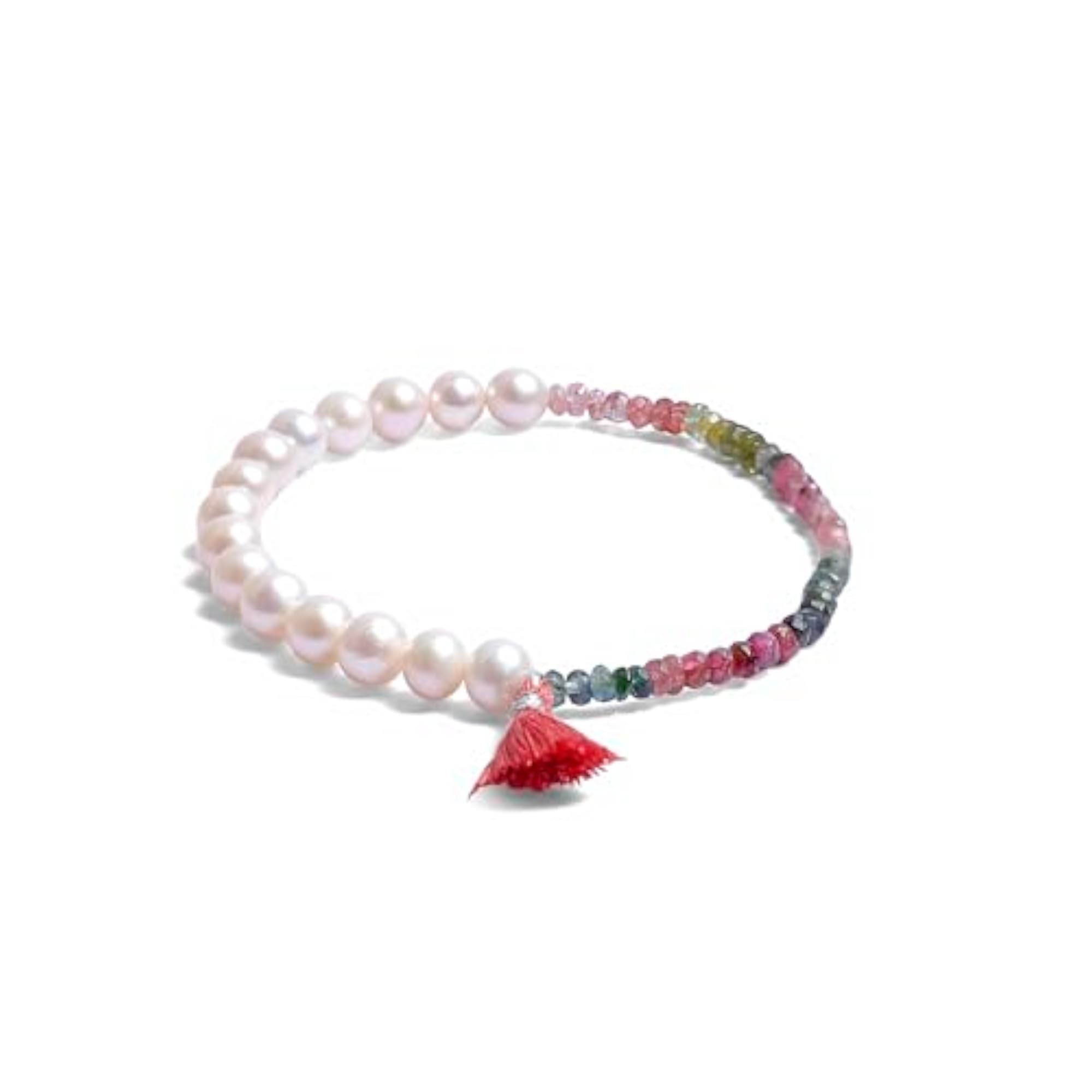Half & Half Gemstone Bracelet Collection with Labradorite and Pearls