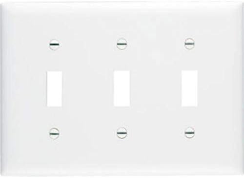 Legrand Pass & Seymour Unbreakable Nylon Wall Plate - 2 Gang Toggle & Outlet Cover, White (1-Pack)