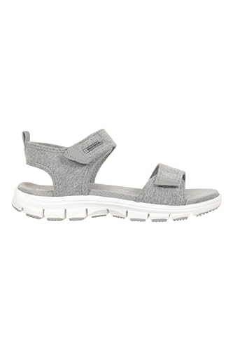 Mountain Warehouse Spring Womens Everyday Comfort Sandal - Moisture Wicking & Mesh Lined Breathable Casual Shoes - Spring Summer Beach, Walking & Outdoors Grey Adult Shoe Size 6
