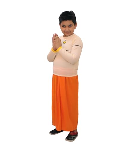 Image of Kaku Fancy Dresses Polyester Strong Kid Bhim Costume For Kids | Cartoon Character Dress For Boys - 3-4 Years, Multicolor