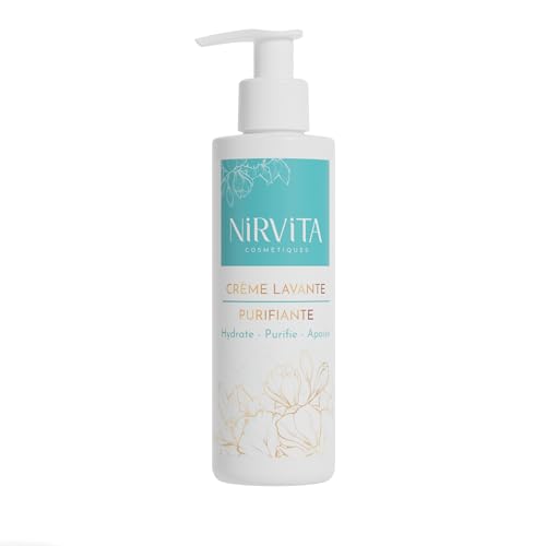 Crème lavante purifiante visage Nirvita hydratante anti-imperfections