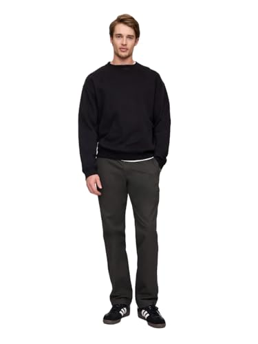 GAP Mens Essential Straight Fit Khaki Chino Pants Soft Black V2 36X30