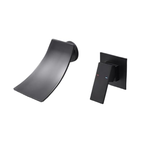 Robinet de lavabo cascade encastré en cuivre or pour salle de bain