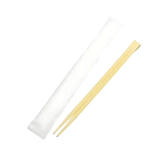 EcoZen Disposable Wooden Chopsticks with Paper Packing - 9 Inch (23 CM), Pack of 100 | Eco-Friendly Bamboo Chopsticks for Buldak Noodles, Korean Rice Noodles, Sushi, Ramen & More