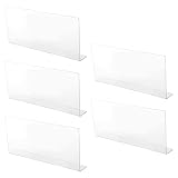 Baluue Clear Shelf Dividers Plastic Shelf Dividers- L Shape Separator Clapboard for Commodity Classi