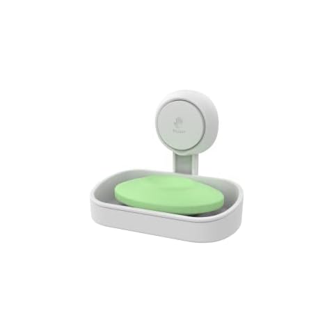 TBM Soap Dish For Bathroom Suction Soap Holder Wall Mounted NO Drill Shower Soap Holder With Soap Tray Solid Plastic Dish Soap - Soap Box hold 5kg Cover