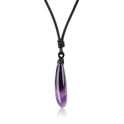 Pendentif quartz et cuir pour vos tenues décontractées et sorties bohèmes