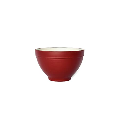 かのりゅう 和古色 筋入りスープボウル 古代朱 φ11.5×7cm S22-37-13s