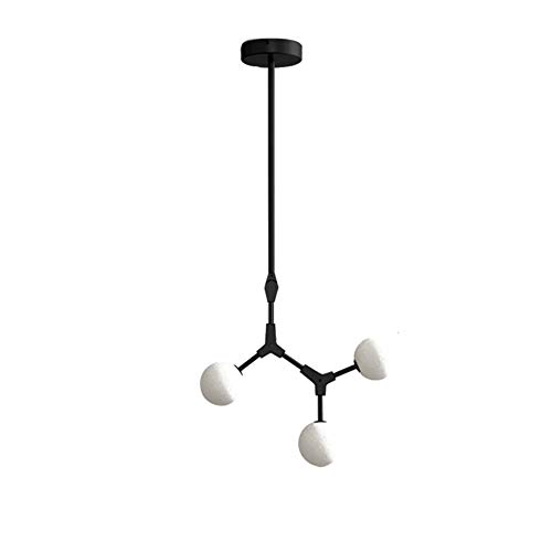 Lustre moderne nordique en fer avec 4 lumières style milieu du siècle