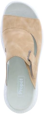 Propét Women's TravelActiv Sedona Sandals, Oyster, 6.5 XX-Wide US | Image 4