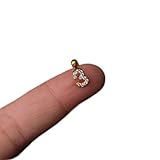 Jeyry Women Plata, 1 Pieza Número Pendientes Personalidad Cobre Charm Classic Tendy Unisex Piercing Jewelry Regalos de cumpleaños para Novia, Esposa, Hermana, Hija, Madre en