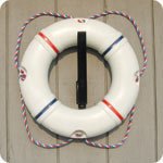 Dock Edge Poolside Recreational/Decorative Ring Buoy, 19
