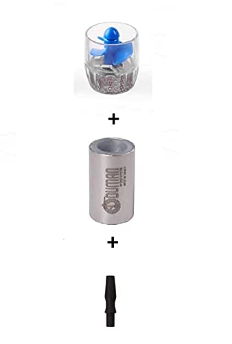 Oduman Hose Adapter, Turbo Valve, Aluminum Hose Connector Part, Smoke Extraction Accessory Smoke Extraction Accessory (Hose Adaptor Set3, Red, Blue, Black), Adapter3