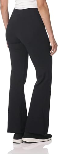 USNA New Ladies 2 Pack Bootleg Ribbed Trousers, Work Ladies Pants Trousers (UK, Numeric, 14, Regular, Regular, Black 2 Pack)