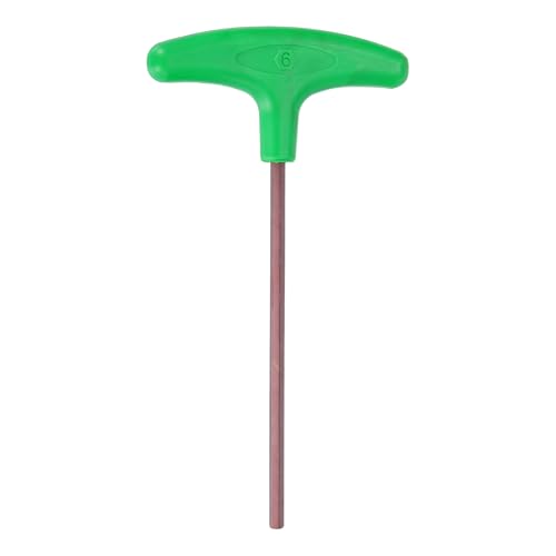 sourcing map T-Handle Hex Key Wrench 6mm Metric S2 Steel T-Key Inner Hexagon Wrenches Spanner Repair Tool for Automotive Household Maintenance, Green