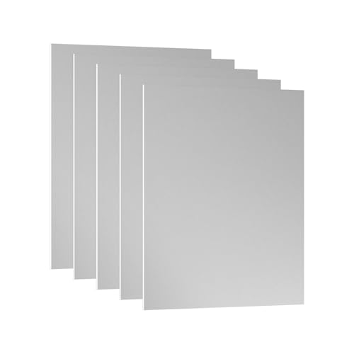 Image of PATIKIL 7x5x1 /32inch Anodized Aluminum Sheet, 5Pcs Metal Rectangle Aluminum Plate 0.8mm Thick Engraving Blanks for Laser Engraving DIY Decorative Crafting Home Decoration, Grey