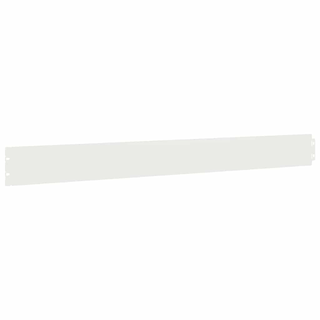 Krawędzie trawnika, 10 szt., białe, 10 x 103 cm, stal walcowana na zimno, krawędź ogrodowa z systemem wtykowym, elastyczne do obramowania grządek i trawników na zewnątrz