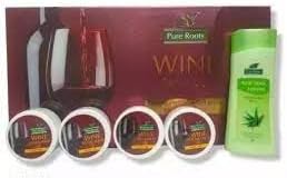 Kit Facial Vino Mascarilla Masaje Crema Facial Gel Facial Scrub Exclusice Kit Facial Pack de 2.82 oz+1.4 fl oz