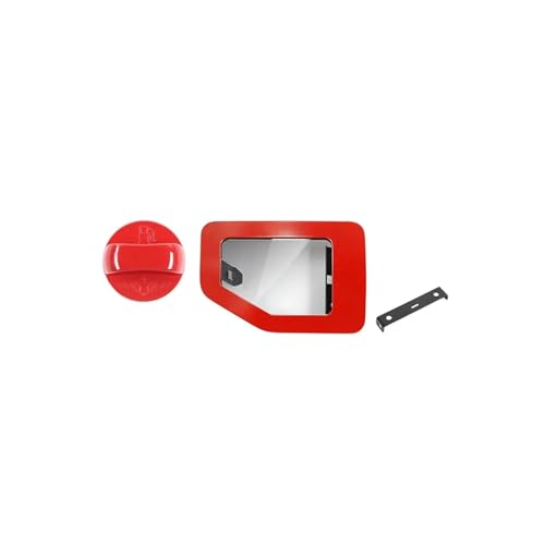 車用透明ガス燃料フィラータンクキャップカバー装飾アクセサリー スズキジムニー JB74 2019 2020 2021 2022 2023 2024に適合(Red)