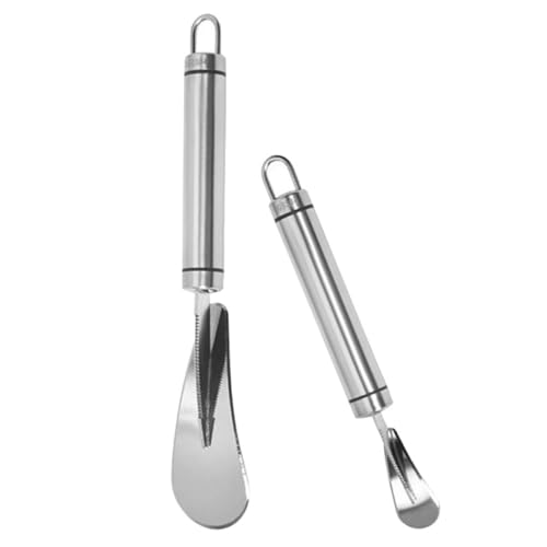 Toyvian Lot de 2 Éplucheurs D'oranges en Acier Inoxydable, Couteaux à Pamplemousse Robustes, Outil Portable pour Peler Agrumes, Accessoire Pratique Cuisine Maison, Facile à Utiliser
