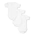 Baby 3 Piece Short Sleeve Bodysuit, White, 3-6 Months