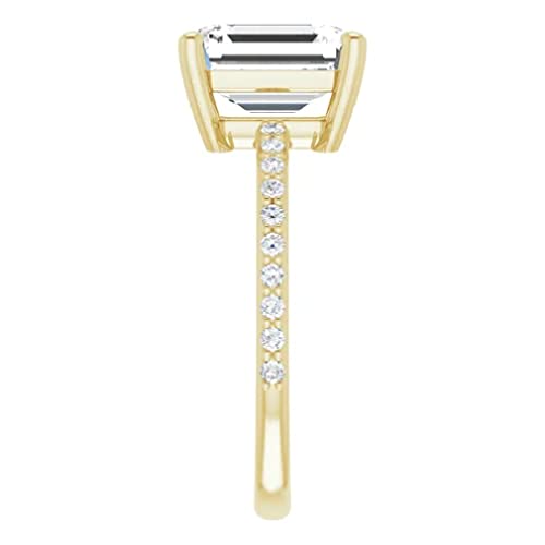 1-3 CT Moissanite Solitaire Engagement Ring 925 Silver, 10K/14K/18K Solid Gold | Christmas Gifts Anniversary Ring for Women | Size 4-124