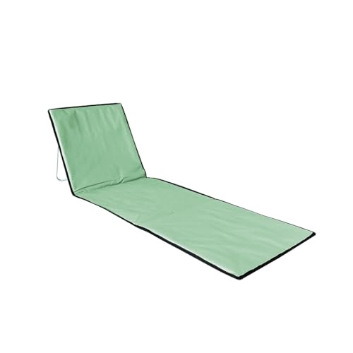 Acomoda Textil – Esterilla Plegable y Reclinable con Bolsillo para Playa, Piscina y Terraza. Tumbona Portátil con Respaldo Ajustable Resistente a Rayos UV Ligera y Estable. (Caqui)