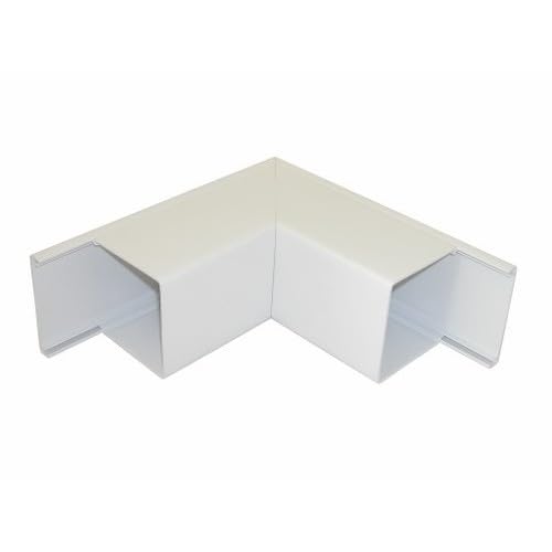 50mm x 50mm 2" x 2" PVC White Electrical Cable Cover Maxi Trunking + Bends (1 x 50mm x 50mm External Bend Only) โ image 1