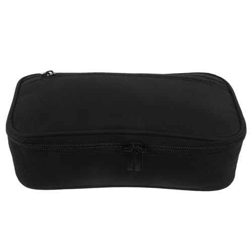 DIYEAH Estuche para Lápices Grande de Tela Oxford Negra con Cremallera y Gran Capacidad Organizador Portátil para Estudiantes y Oficina Adecuado para Escuela y Uso Diario