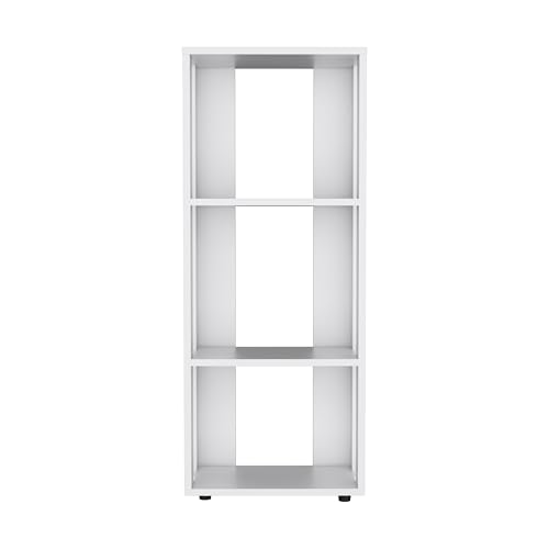 White Bookshelves with 2 Shelves, Rectangular Bookcase, Modern Minimalist, Easy Assembly, for Office, Bedroom, Living Room, Study Room - Image 6