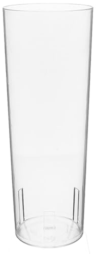 Monouso | 10 Vasos de Tubo Reciclables, 330 ml, PS, Vasos de Plástico, Durables, Translúcidos, Resistentes, Duros, Para Eventos y Fiestas, Hasta 20 usos