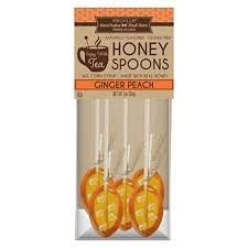 Cucharas de miel con jengibre y durazno, 5 unidades