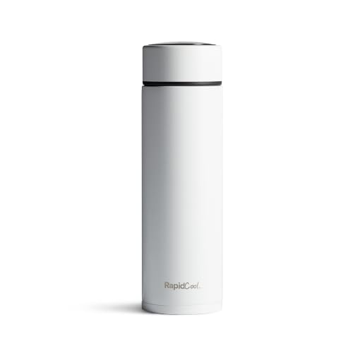 Nuby RapidCool Portable Baby Bottle Maker - Formula Feed in 2 Minutes | Ideal for Travel Bottles and Night Feeds | Includes Milk Powder Dispenser and Digital Lid | No Filter Needed (White)