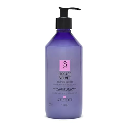 Sacha Care Expert Lissage Velvet Shampoo – Mit Arganöl, Keratin und Seidenproteinen – Für glattes, seidiges und leicht kämmbares Haar 500 ml