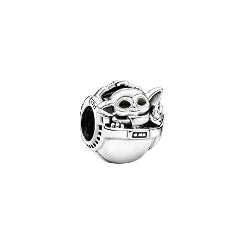 Abalorios Charms Colgantes de Cuna grogu Cuentas Plata de Ley 925 con Compatible con Pulsera Europeo, Charms para Mujer Niña