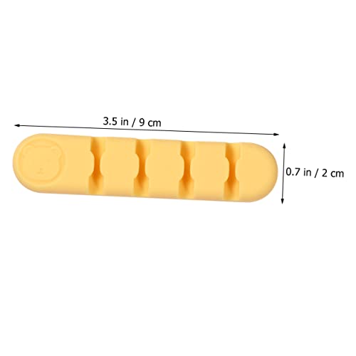 DOITOOL 2pcs Clips para cables adhesivos de silicona para organización de escritorio, soporte para cables para gestión de cables, compatible con superficies limpias y fácil de instalar, amarillo limón miniatura 7