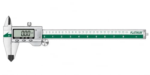 Image of 200mm Digital Vernier Caliper Stainless Steel Electronic Measuring Tool with LCD Display, 0.01mm Accuracy, Inch /MM Conversion, Precision Gauge for Engineering, Workshop & DIY Use (PLATINUM 200MM)