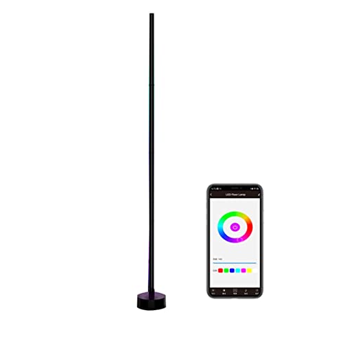 Lampadaire d'angle LED intelligent pour éclairer les salons sombres via contrôle par application