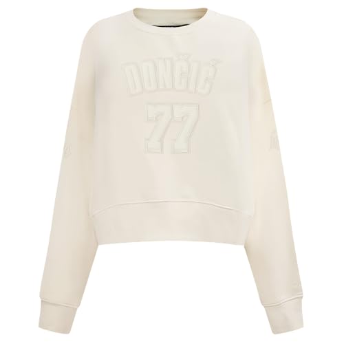 Pro Standard Womens NBA Los Angeles Lakers Luka Doncic #77 Neutral Player Crewneck Sweatshirt Eggshell M by Pro Standard - Used condition - US$22.72
